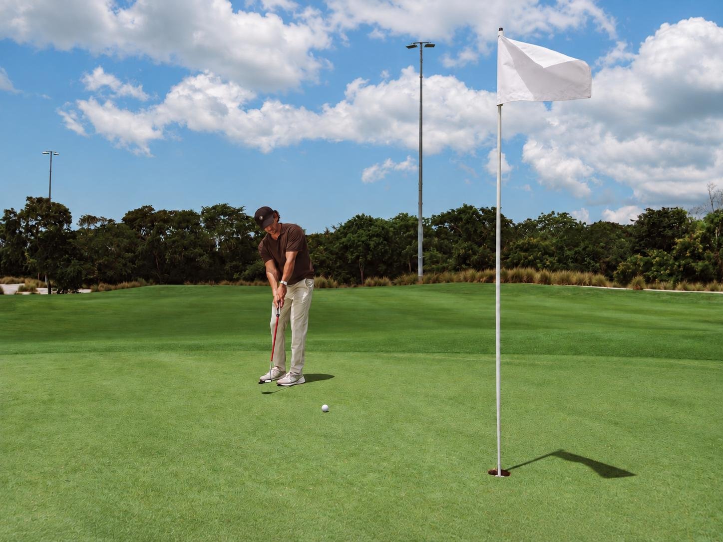 Campo de golf de Gran Palmera entre palmeras